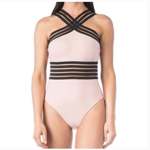 Kenneth Cole Other - NWOT Kenneth Cole Stompin’ In My Stilettos High Neck One Piece Swimsuit XL